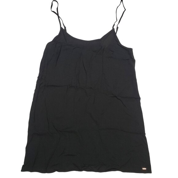 Victorias Secret Pink Black Adjustable Spaghetti Strap Slip Dress Lined Casual W - Picture 1 of 8